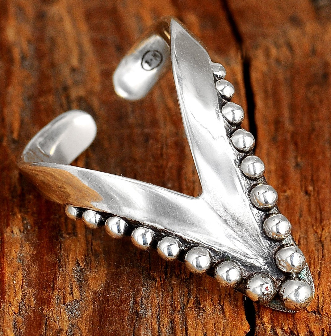 Full Finger Chevron Thumb Ring