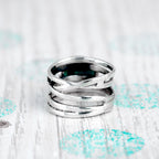 Chunky Aquamarine Wrap Ring