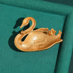 Aurora Swan Brooch