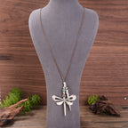 Bohemian Dragonfly Leather Necklace