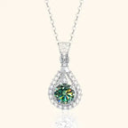 Radiant Emerald Teardrop Necklace