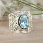 Wide Bohemian Crystal Ring
