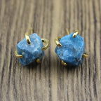Irregular Mineral Four Claw Stud Earrings