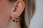 Lea Sleek Multiple Stone Stud Earrings