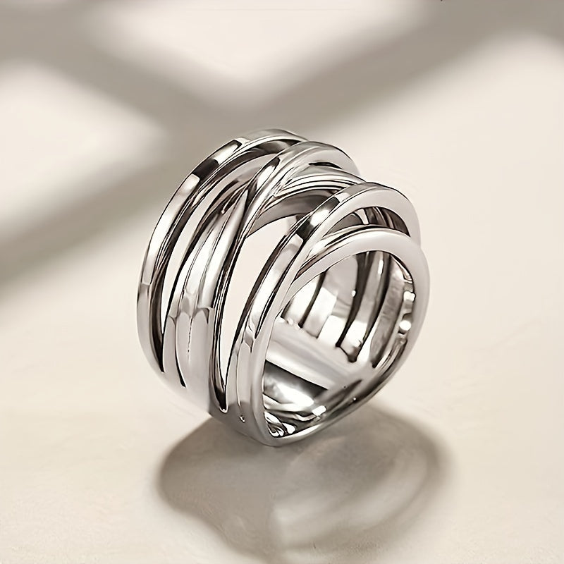 Sculpted Intertwine Band Ring