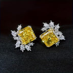 Opulent Yellow Cluster Earrings