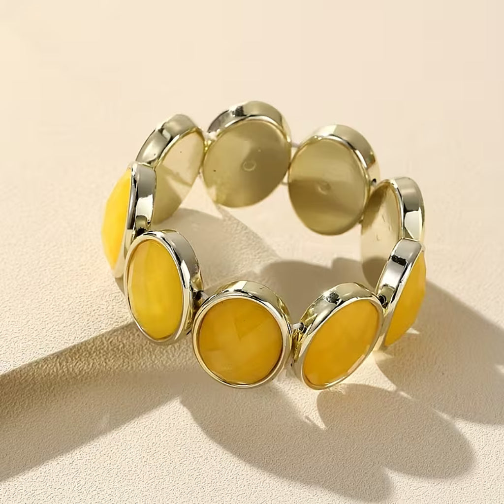 Graceful Amber Stretch Bracelet