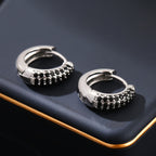 Vintage Geometric Onyx Earrings