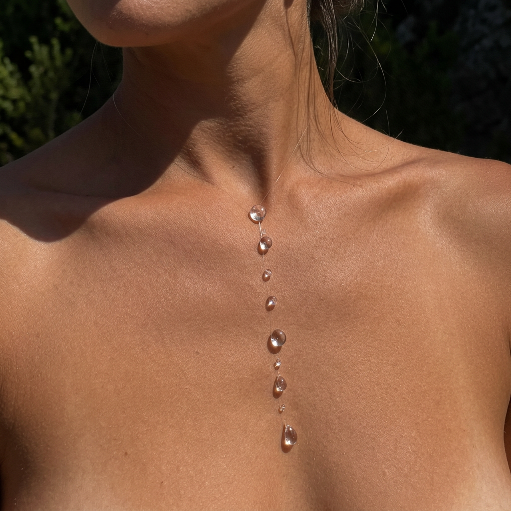 Mila Clear Teardrops Necklace