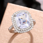 Cushion Halo Statement Cocktail Ring