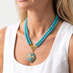 BeeQueen Vintage Natural Agate Necklace