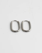 Sleek Oval Huggie Hoop Earrings
