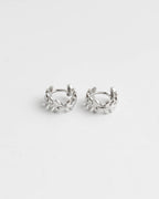 Stylish Leaf Accent Hoops