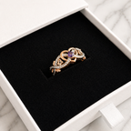 Violet Heart Serenity Ring