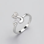 Zirconia Cat Open Ring