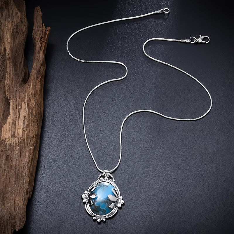 Vintage Blue Stone Necklace