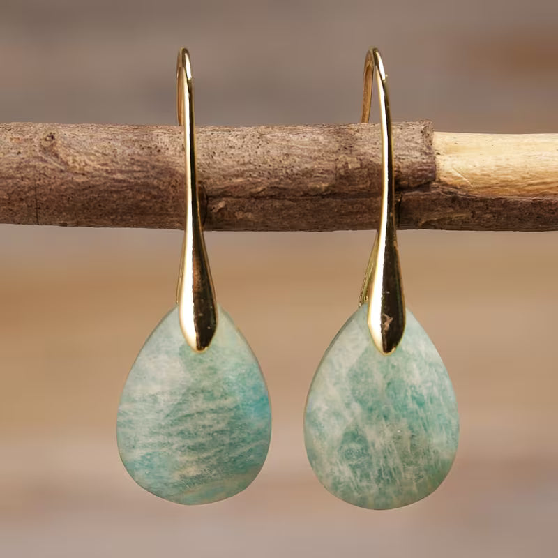 Sophisticated Amazonite Drop Earrings