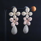 Crystal Blossom Drop Earrings