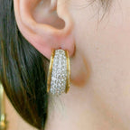 Exquisite Zirconia Hoop Earrings
