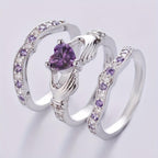 Heart Claddagh Ring Set