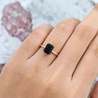 Minimalist Radiant Black Zirconia Ring