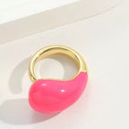 Dew Drop Enamel Ring