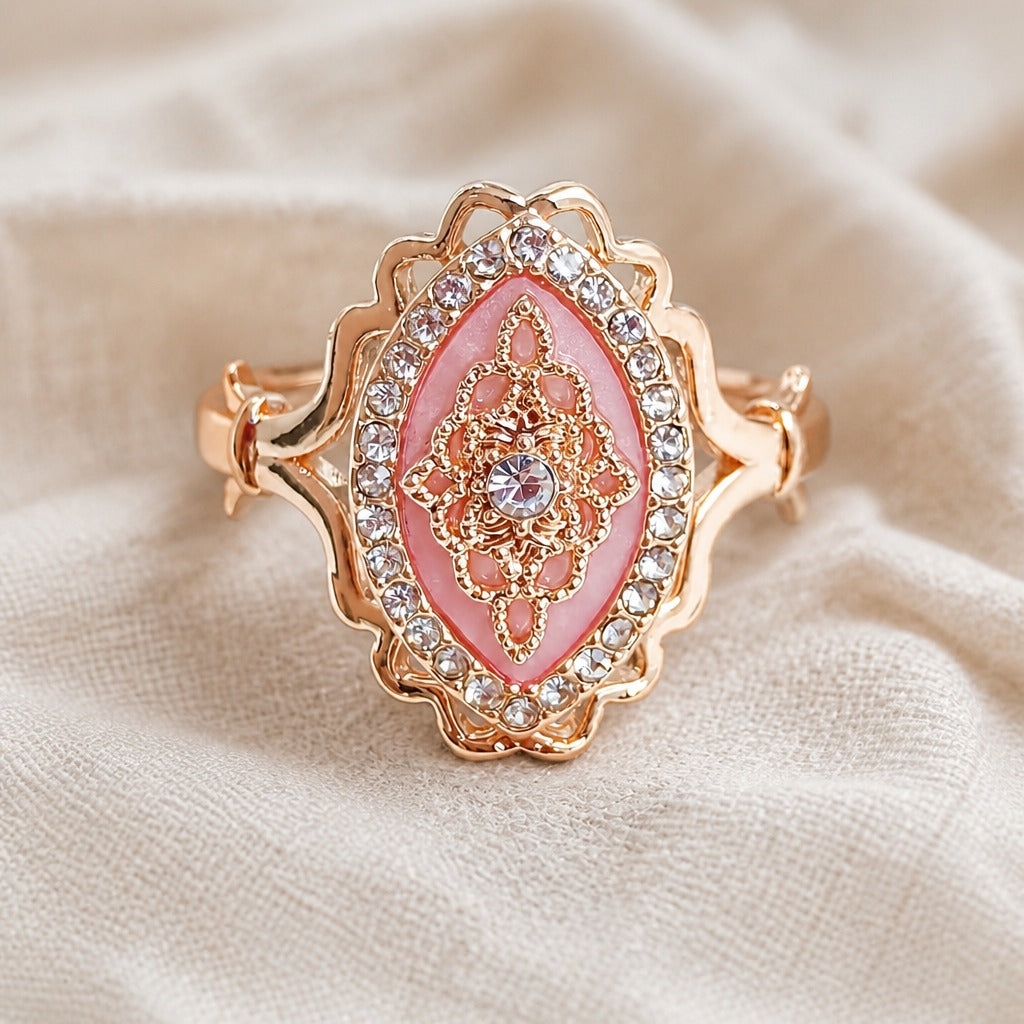 Antique Rhinestone Halo Ring