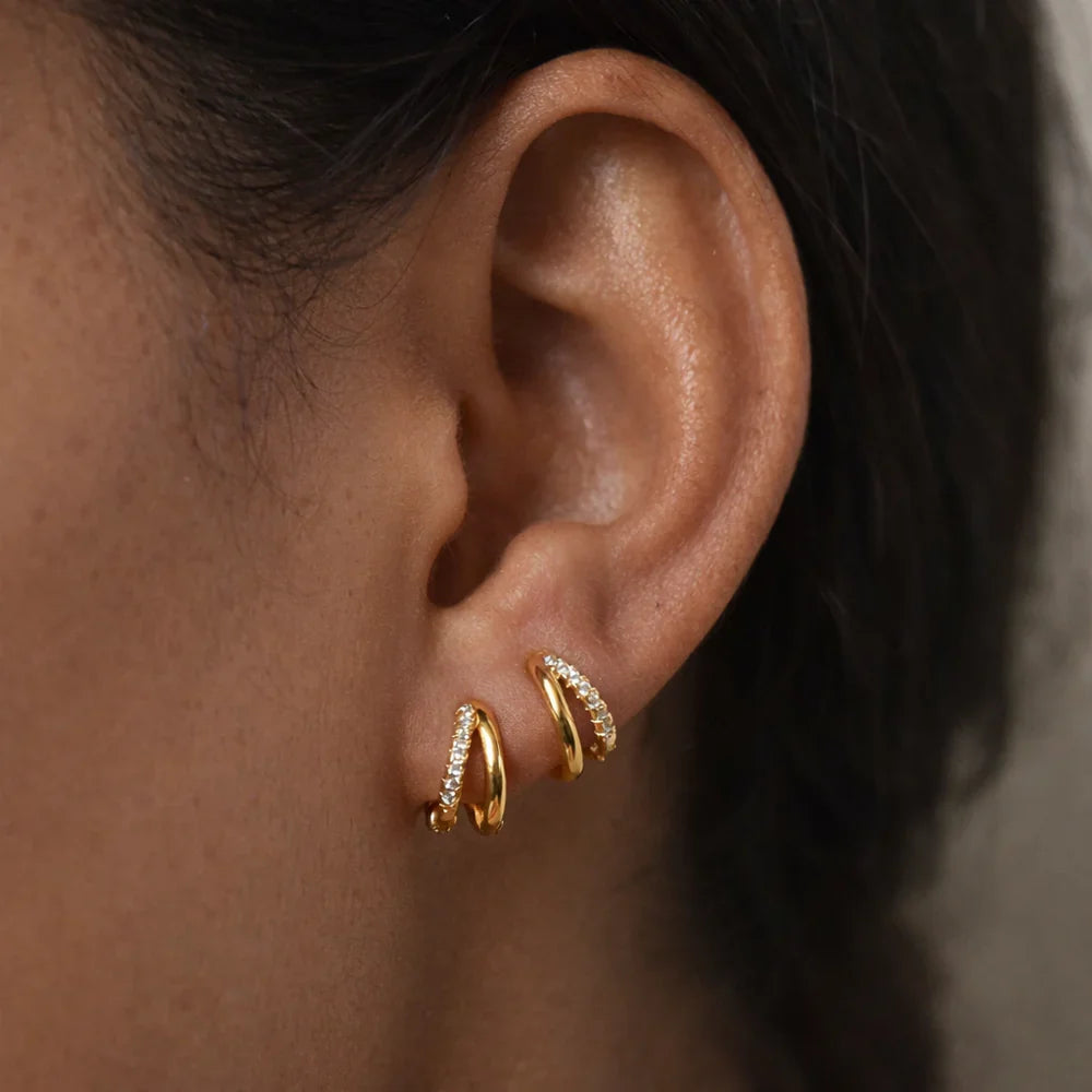 Geometric Minimal Gold Earrings