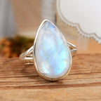 Teardrop Large Moonstone Ring