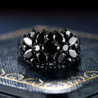 Shimmery Black Zirconia Ring