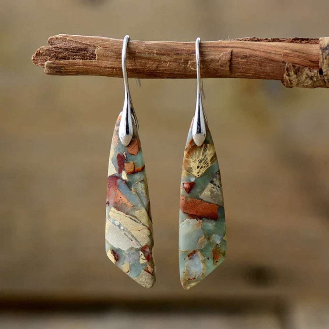 Textured Stone Earrings