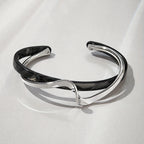 Minimalist Wave Shape Cuff Bracelet