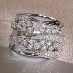 Luxury Crystal Layer Ring