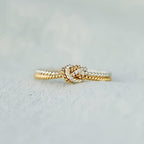 Two Tone Love Knot Ring