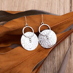 Retro Round Hammered Earrings