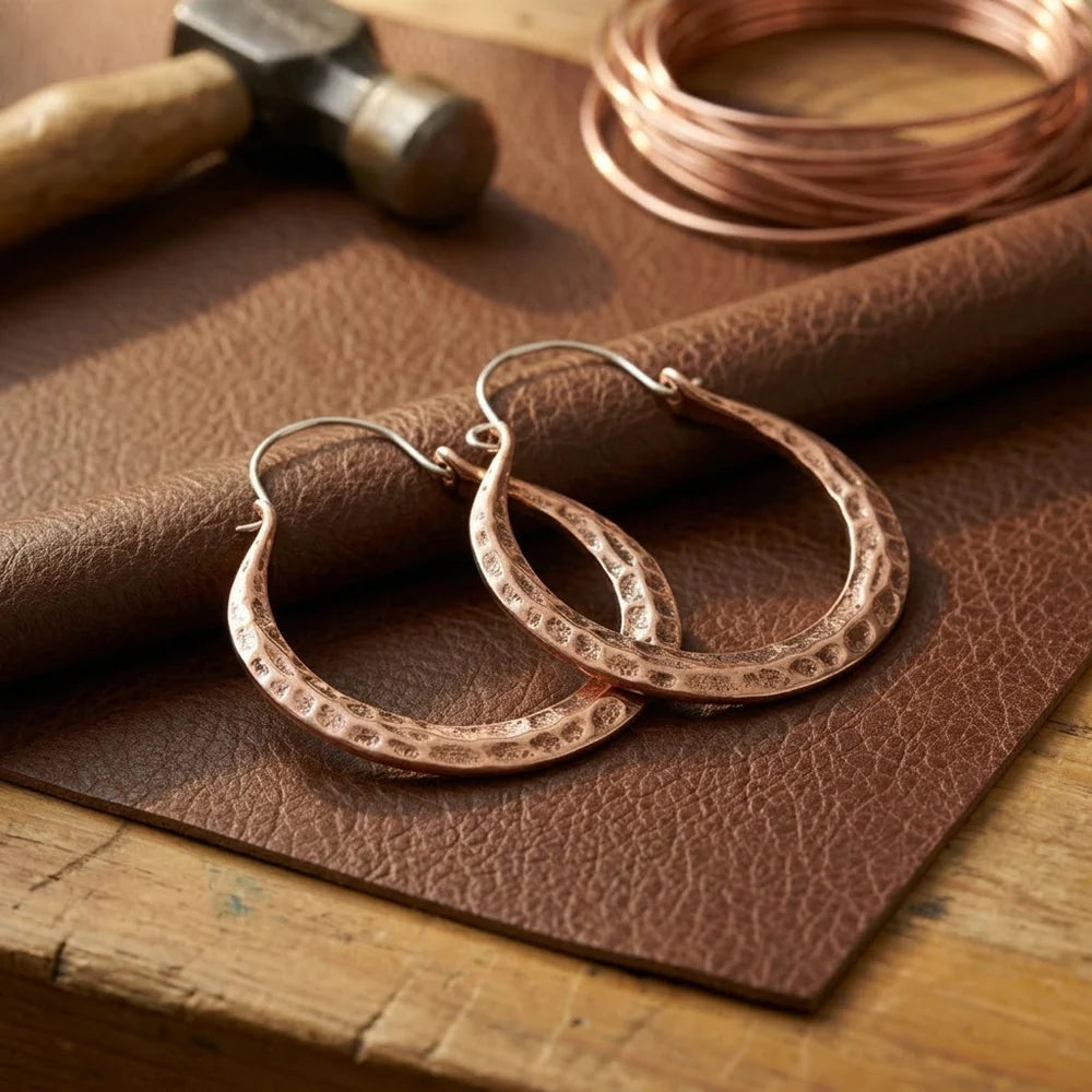 Enchanted Ember Copper Earrings