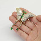 Emerald Butterfly Brooch