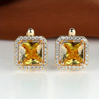 Majestic Halo Square Earrings