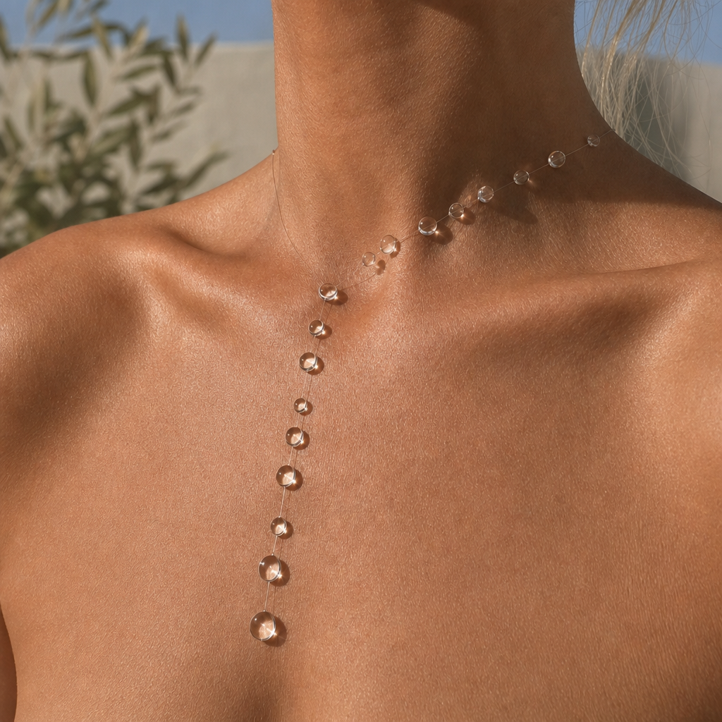 Langa Clear Drops Necklace