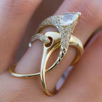 Radiant Hollow Zirconia Ring
