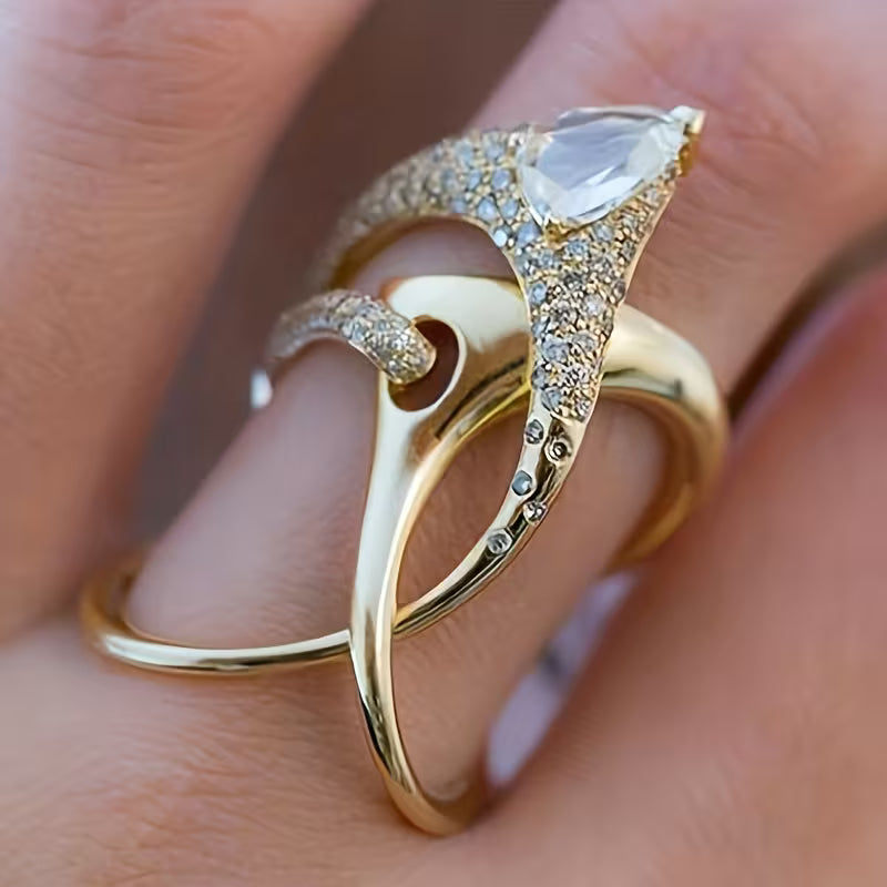 Radiant Hollow Zirconia Ring