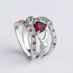Heart Claddagh Ring Set