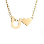 Personalized Gold Initial Heart Necklace