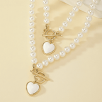 Beaded Heart Pendant & Bracelet Set