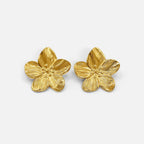 Chic Gold Floral Earrings