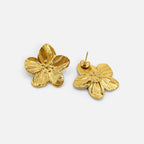 Chic Gold Floral Earrings