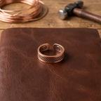 Dawn Grid Copper Ring