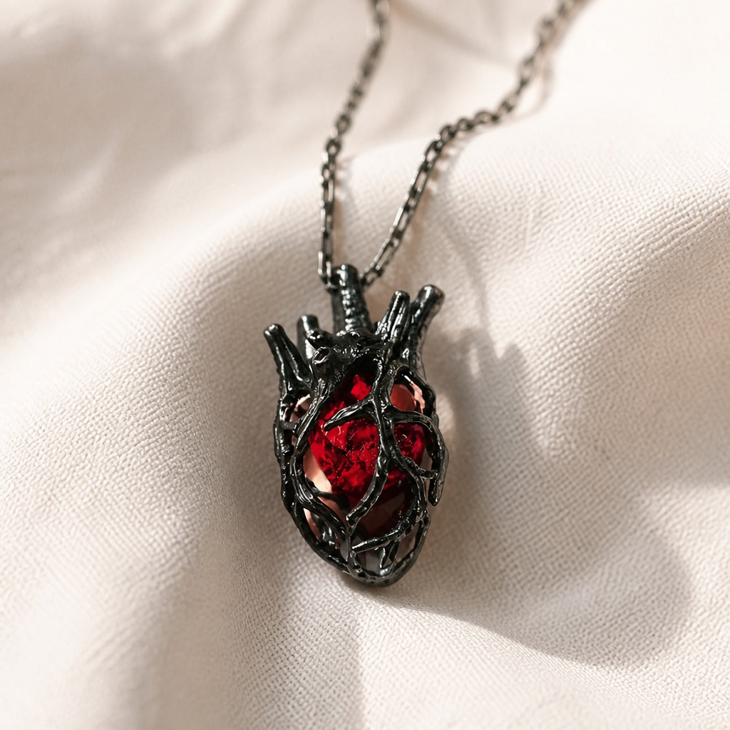 Crimson Anatomy Heart Pendant
