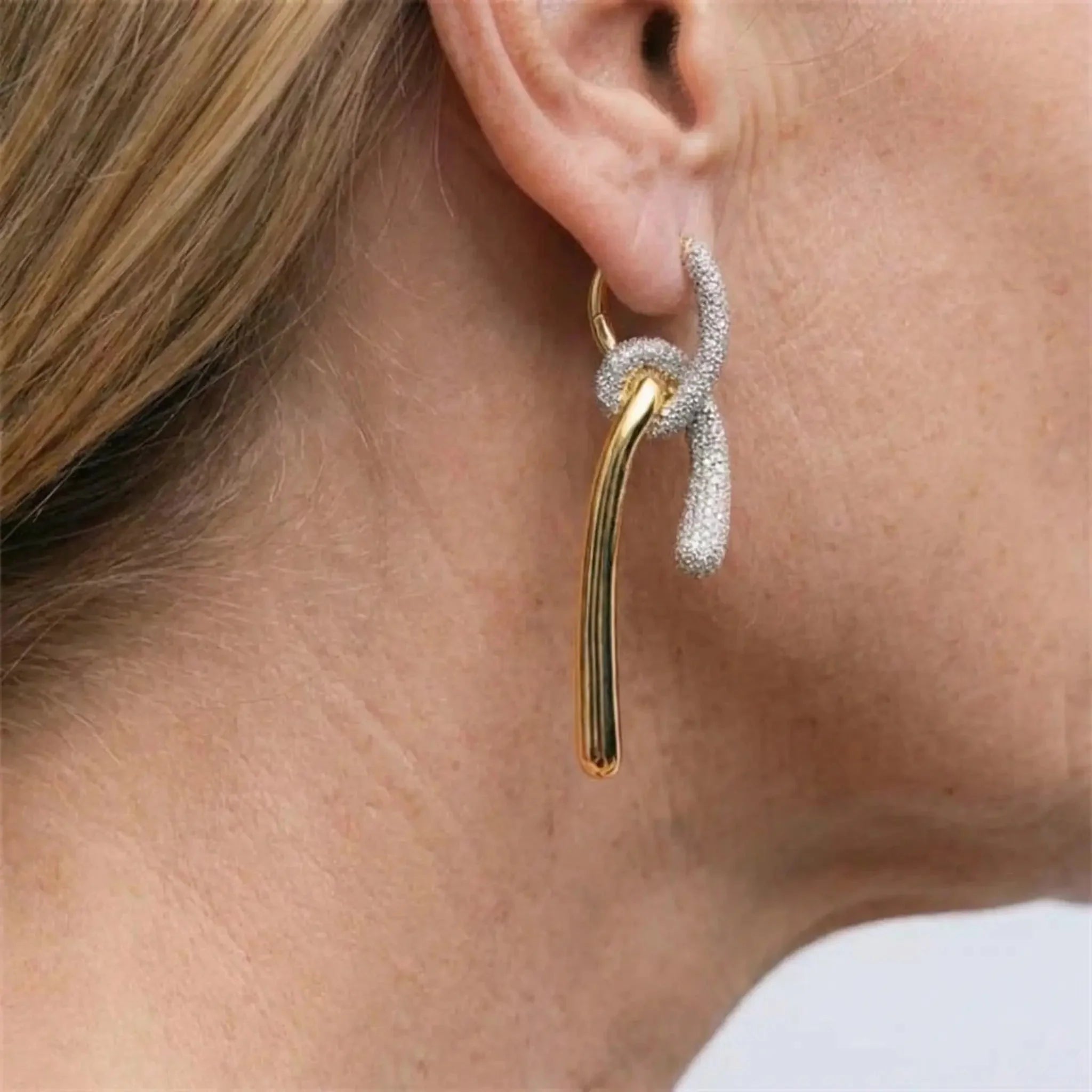 Helena’s Halo Knotted Zircon Stud Earrings