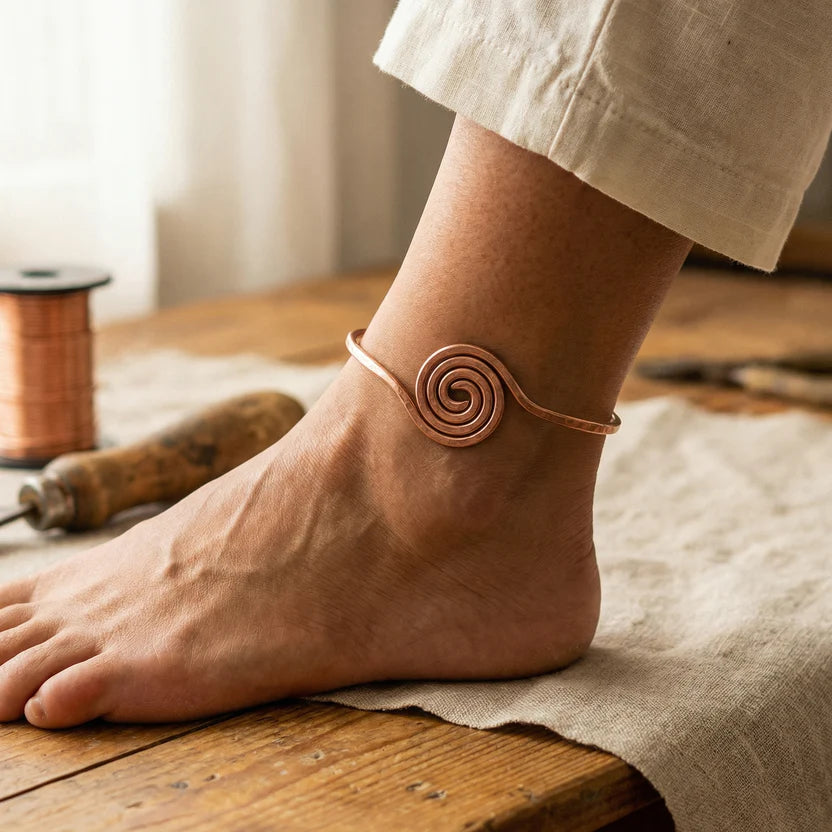 Coil Aura Copper Anklet
